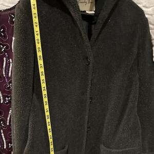 Cindy Bai Vintage Black Long Hooded Berber Fleece Teddy Coat